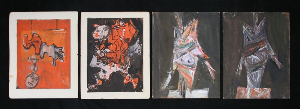 Lot 344: 4 Abstract Oils