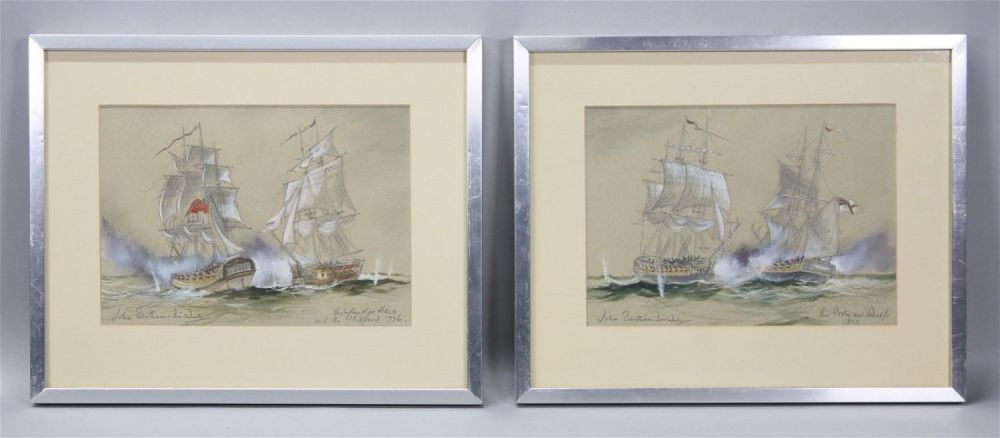 Lot 370: John Bentham-Dinsdale Pair of Pencil & Watercolors