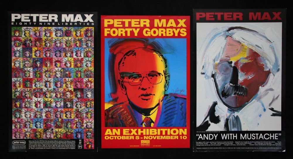 Lot 398: 3 Vintage Peter Max Offset Lithograph Posters