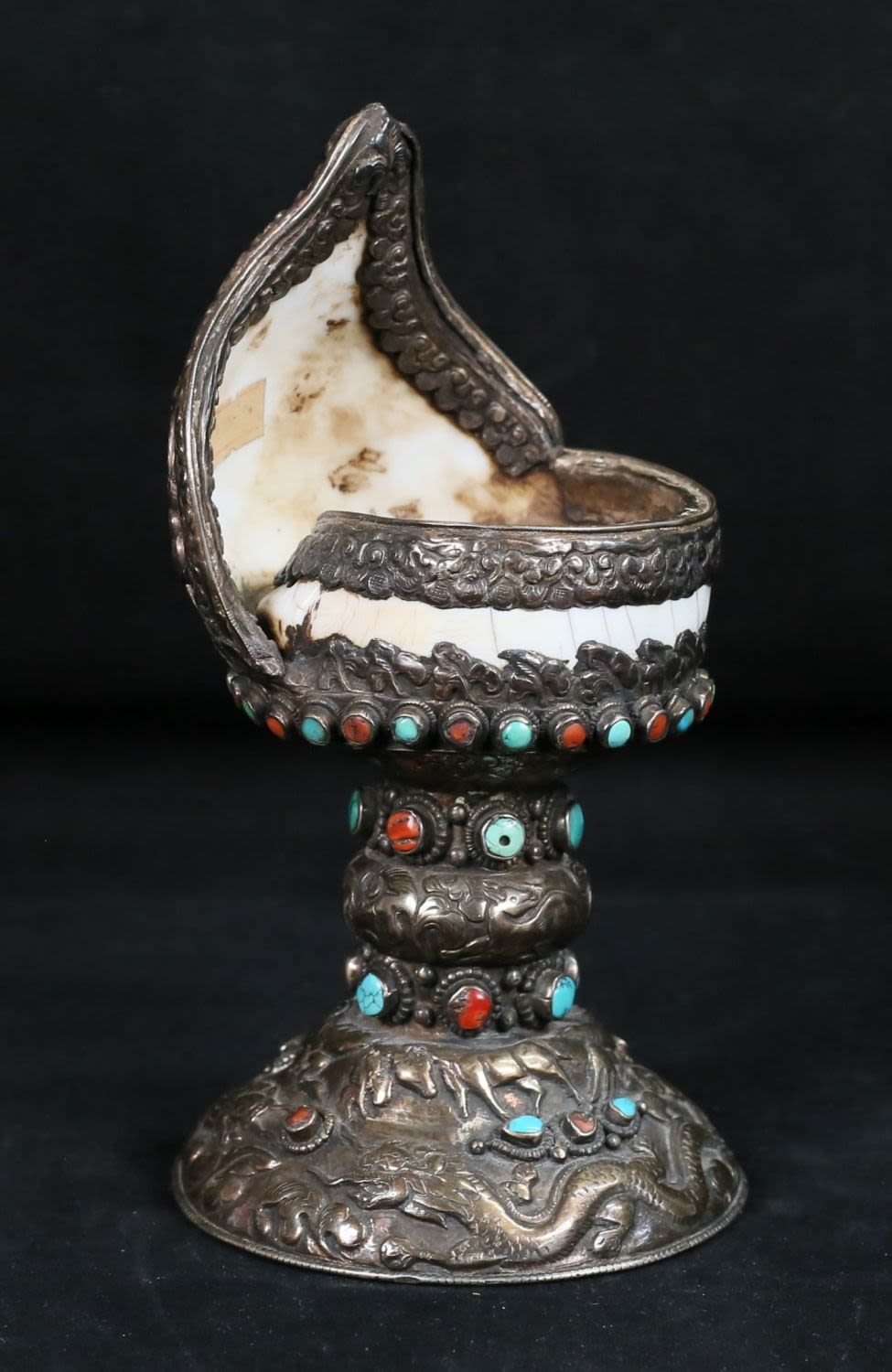 Lot 404: Tibetan Silver Mounted Censer