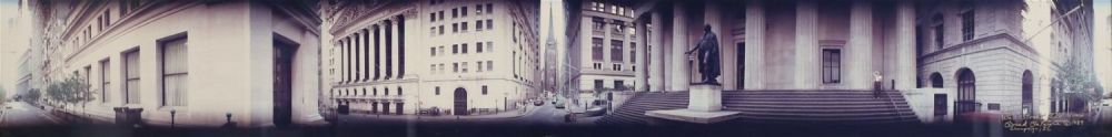 Lot 420: Brad LaPayne Panoramic Photograph Wall Street