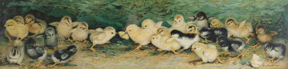 Lot 165: Ben Austrian Lithograph Battle of the Chicks