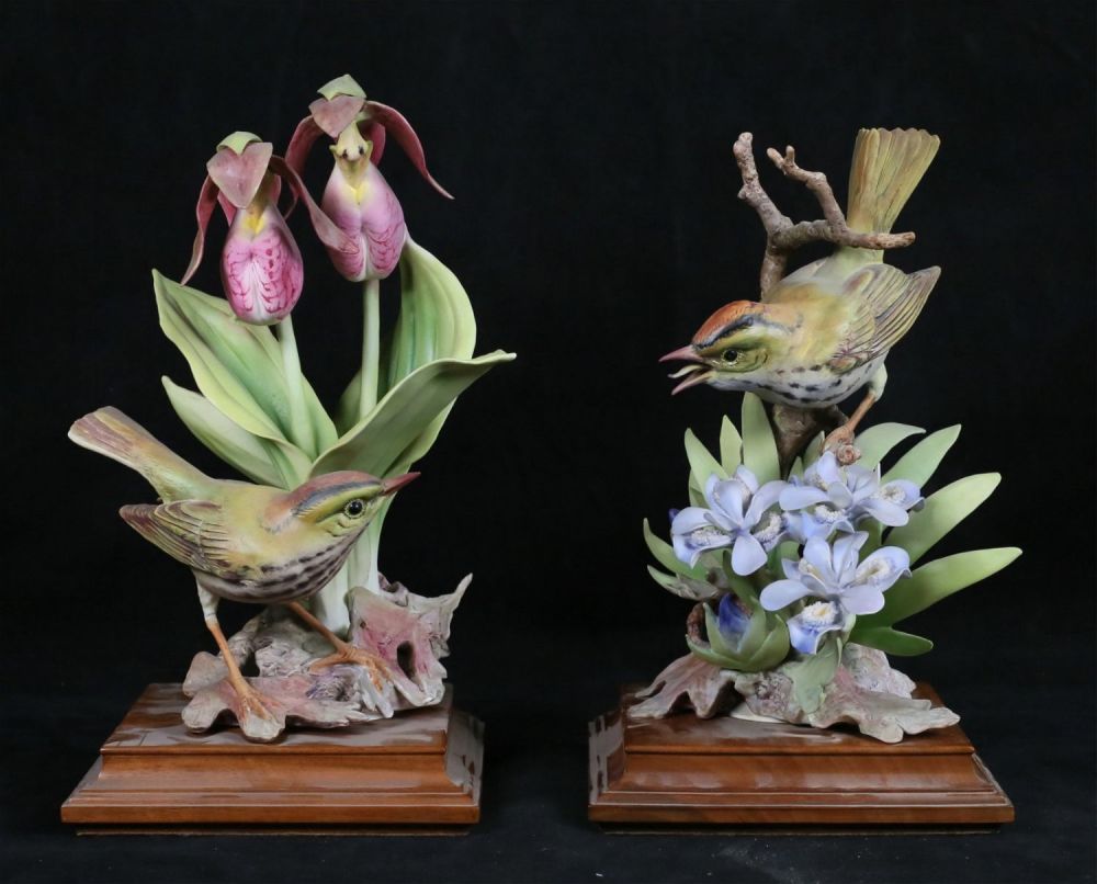 Lot 186: Royal Worcester Pair Oven Bird Figures