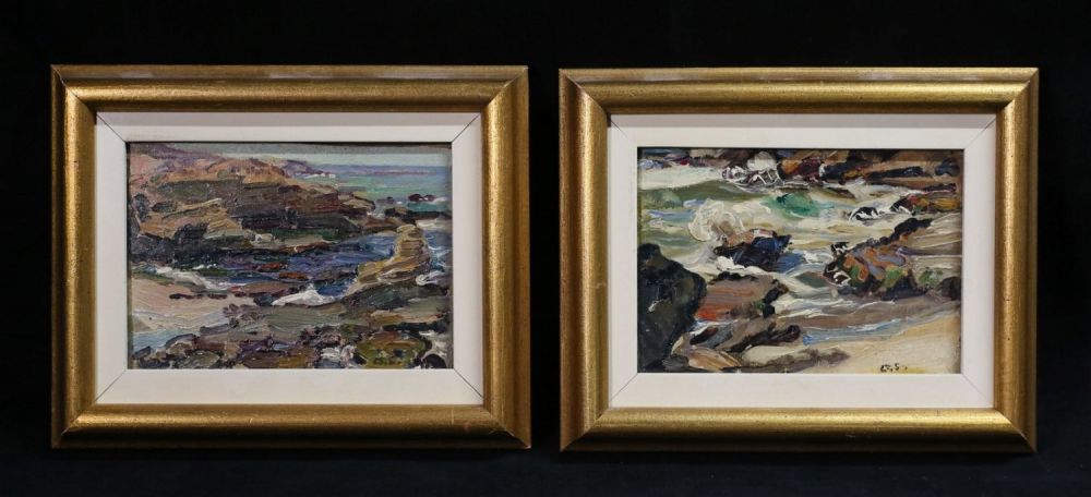 Lot 193: George Gardner Symons Pair of Coastal Landscapes