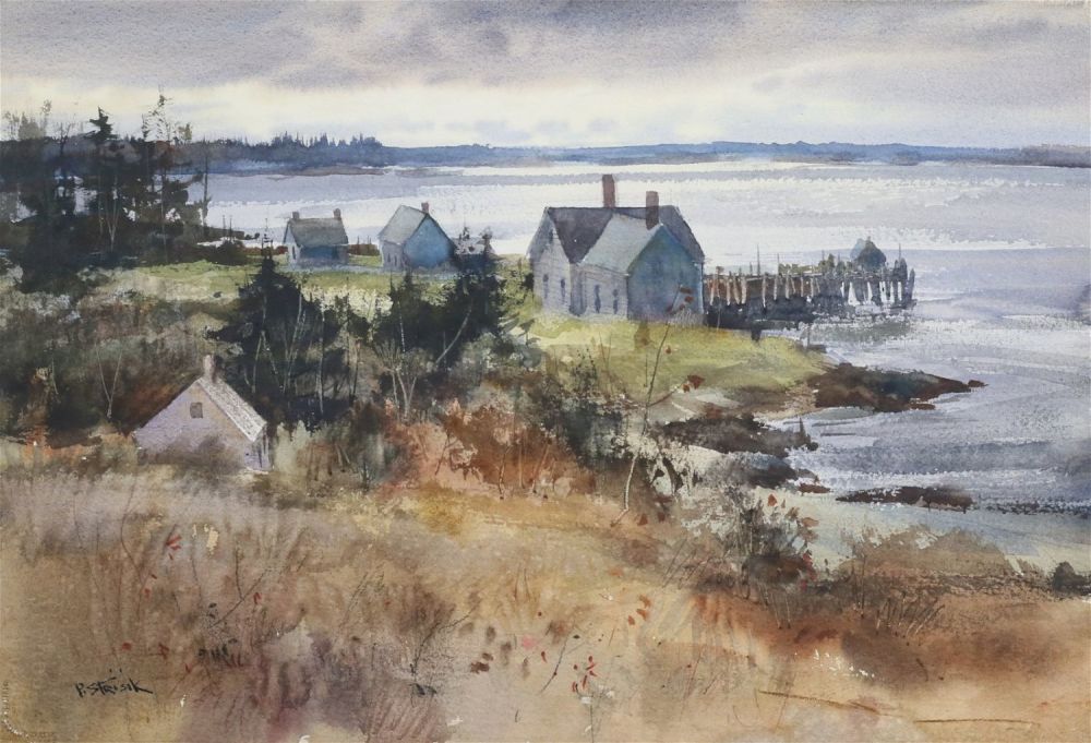 Lot 199: Paul Strisik Watercolor Beals Island Maine