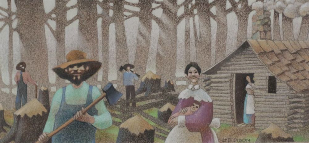 Lot 204: Leo & Diane Dillon Pastel Illustration Drawing