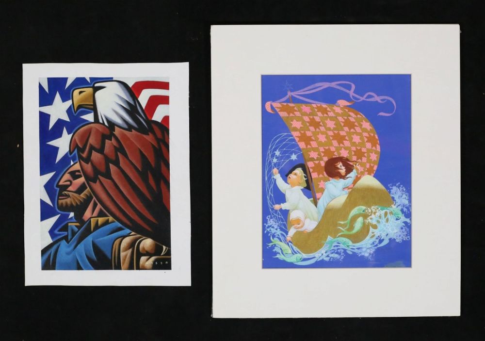 Lot 207: 2 Illustrations Douglas Fraser & Sheilah Beckett