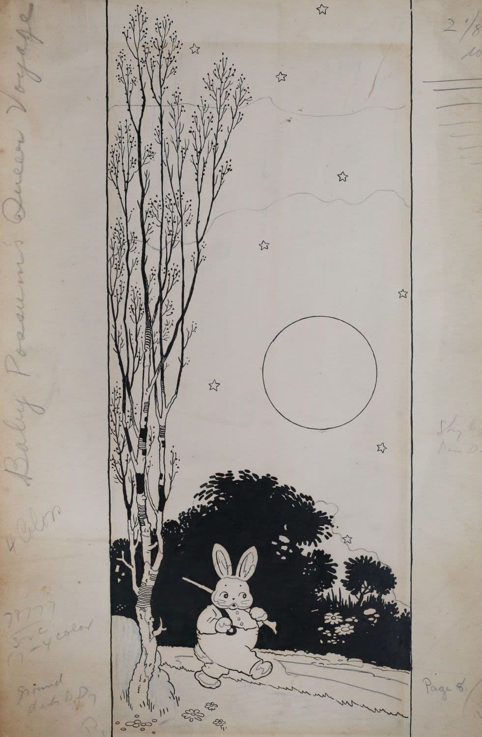 Lot 208: Harrison Cady Illustration Baby Possum