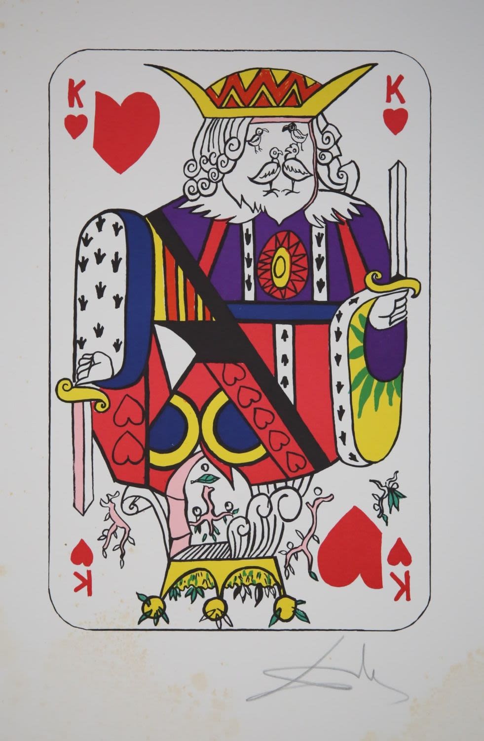 Lot 216: After Salvador Dali Lithograph King of Hearts