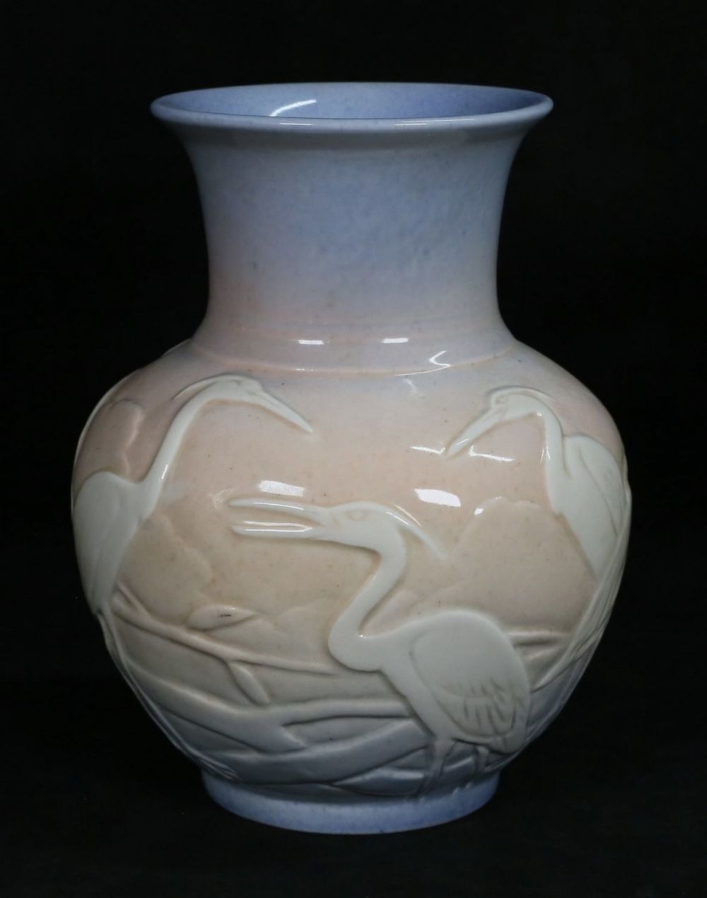 Lot 237: Rookwood Pottery Vase With Cranes