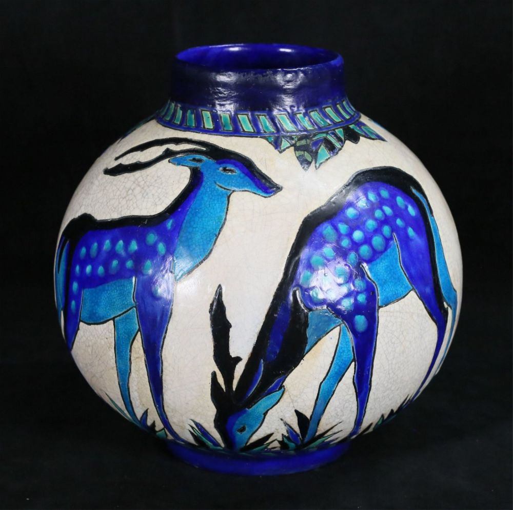 Lot 238: Charles Catteau Vase For Boch Freres