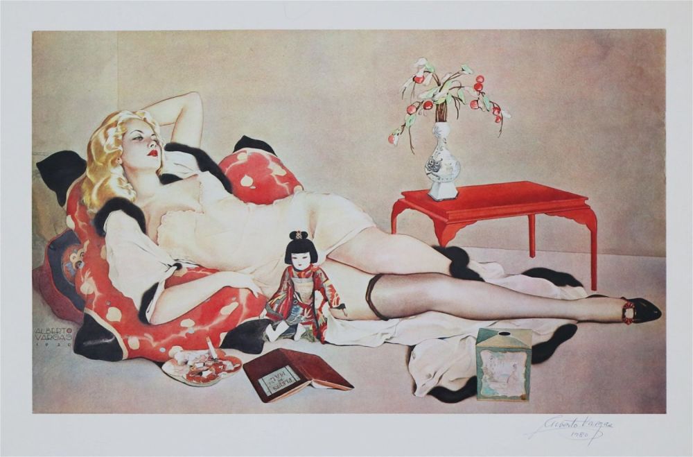 Lot 253: Alberto Vargas Fleurs du Mal Offset Lithograph