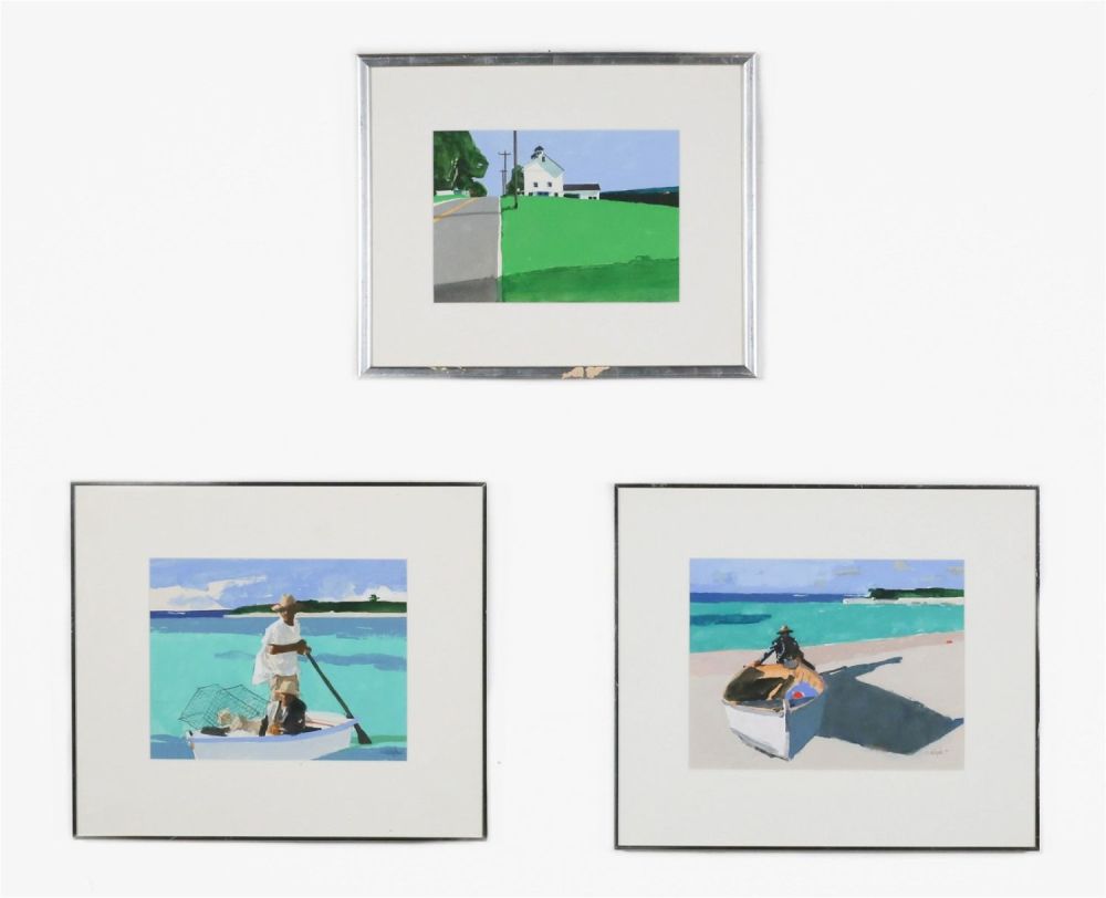 Lot 257: 3 Robert Cunningham Gouaches