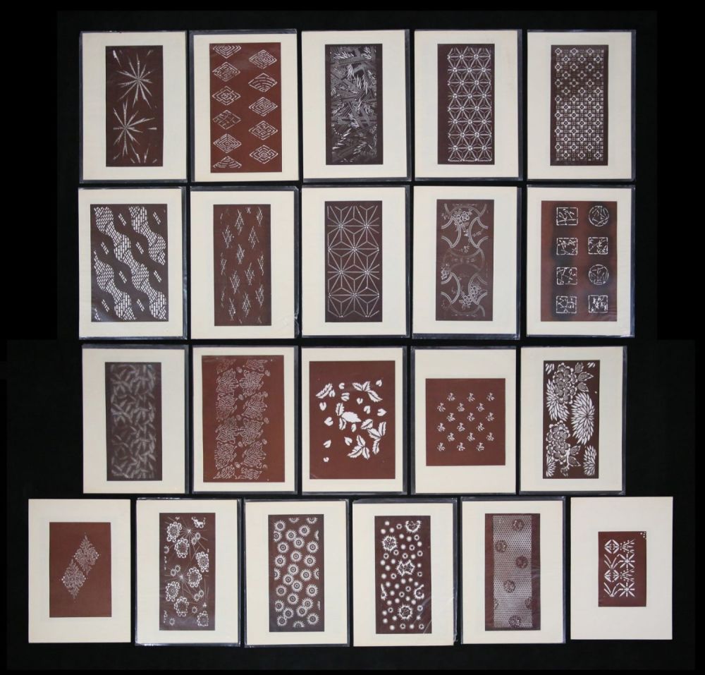 Lot 271: 21 Japanese Katagami Stencils