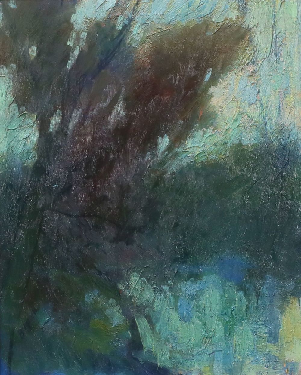 Lot 298: Stephen Bagnell Oil on Panel Abstract