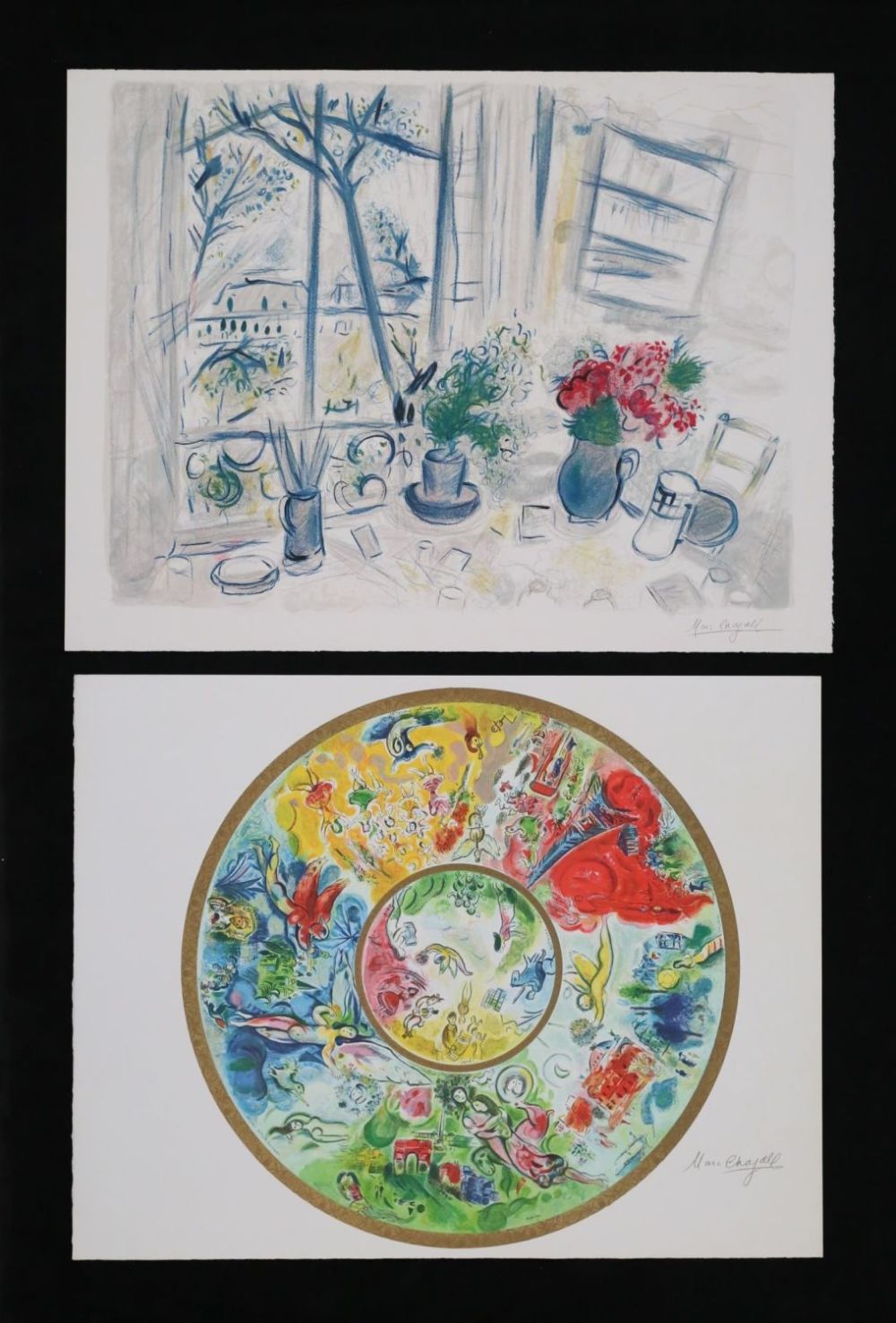 Lot 299: After Marc Chagall 2 Lithographs Opera & Fleurs