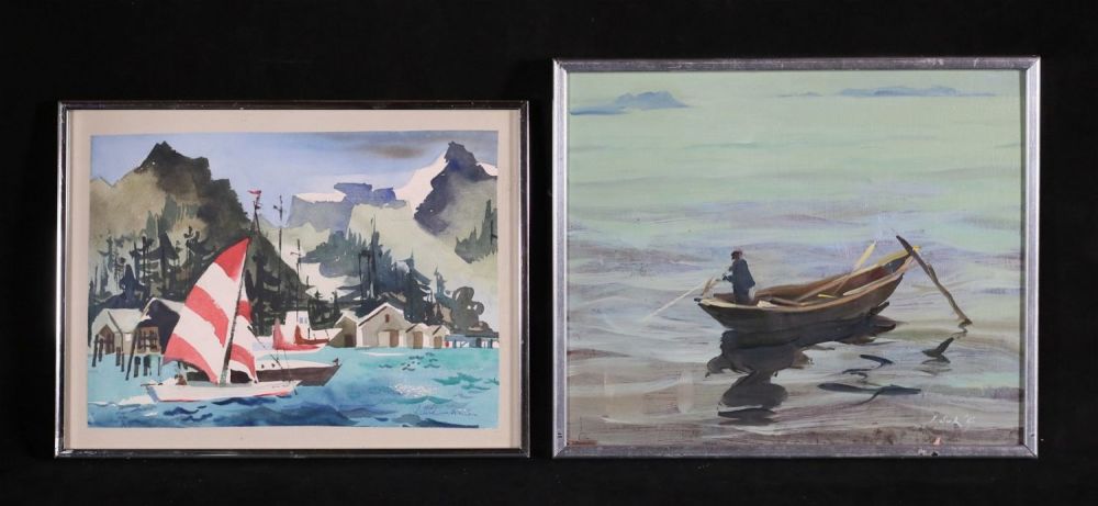Lot 327: 2 Piece Art Lot John Suh & Rita Duis