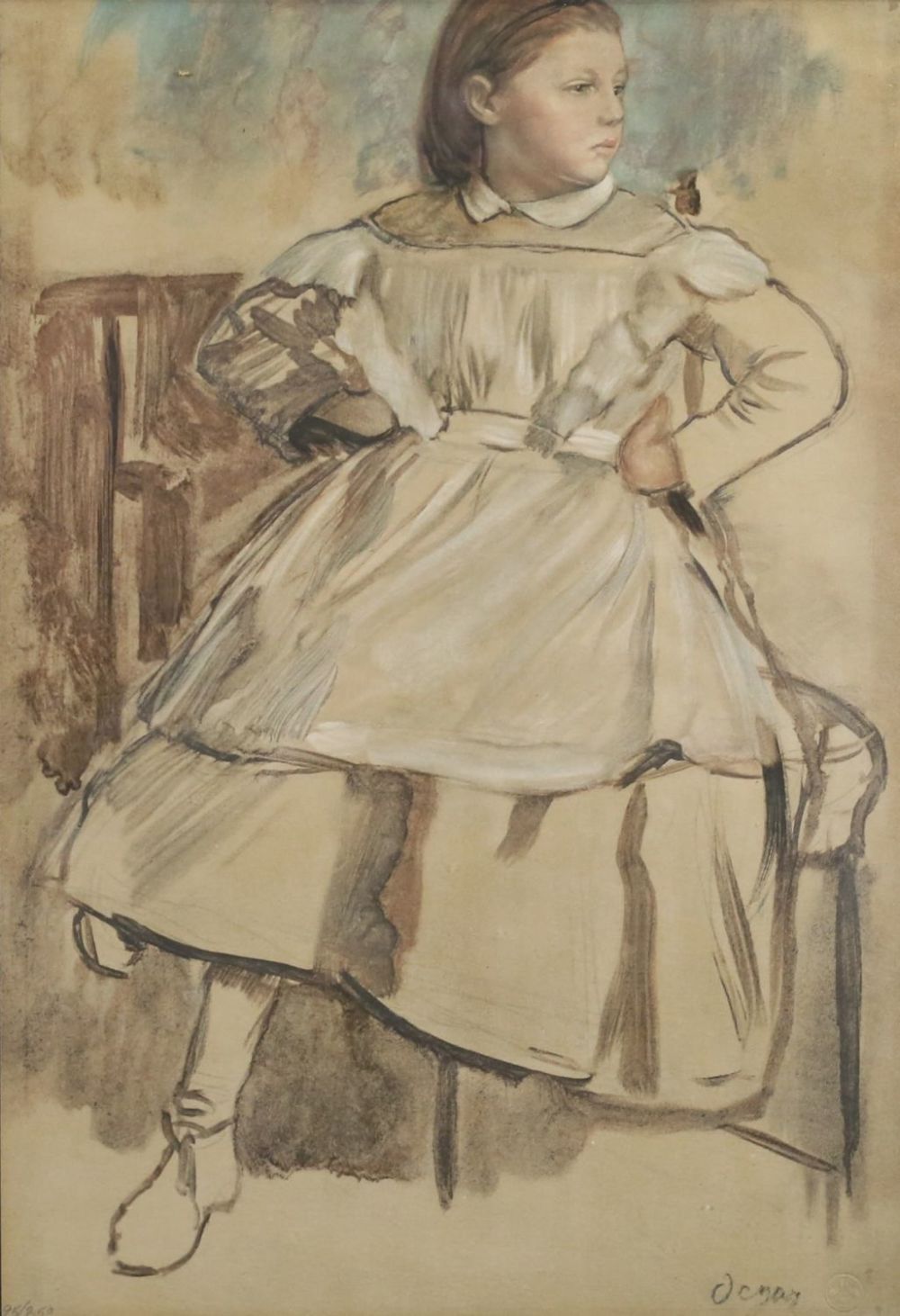 Lot 335: After Edgar Degas Lithograph Young Girl