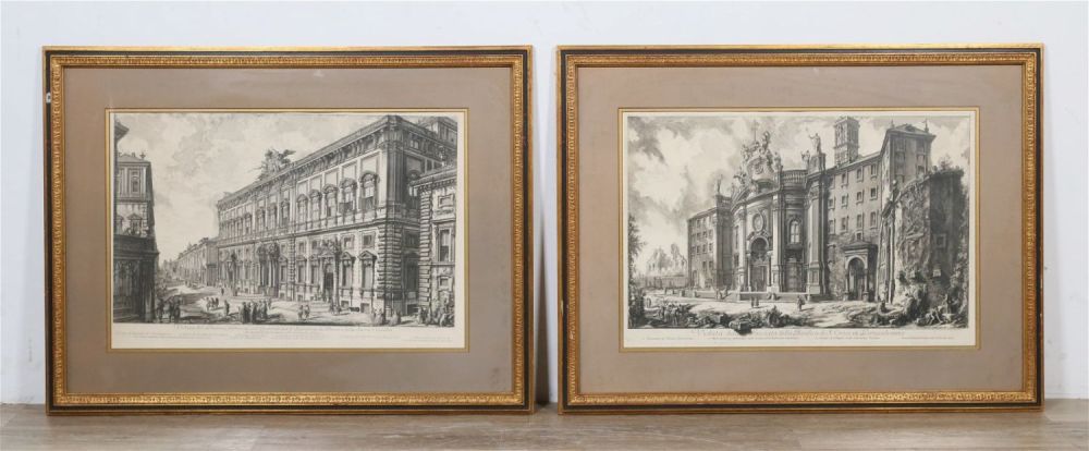 Lot 337: Giovanni Piranesi 2 Etchings Vedute di Roma