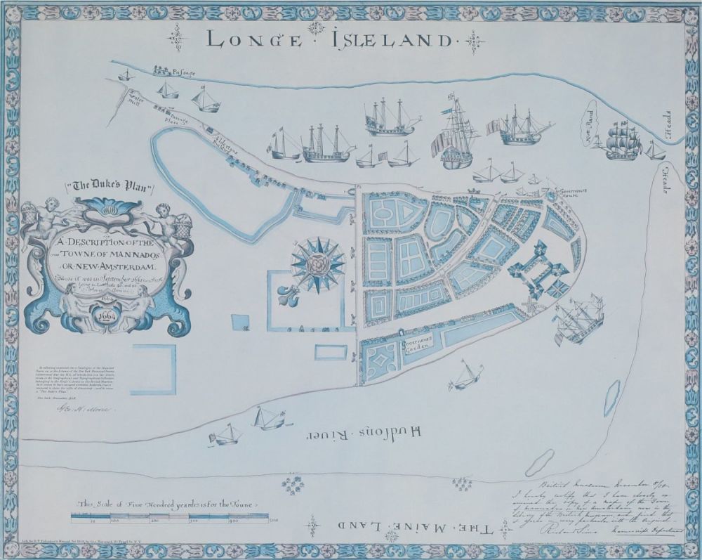 Lot 343: The Duke's Plan Reproduction Long Island Map Print