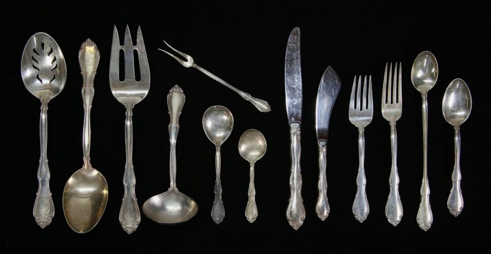Lot 353: 56 Pieces Towle Fontana Sterling Flatware