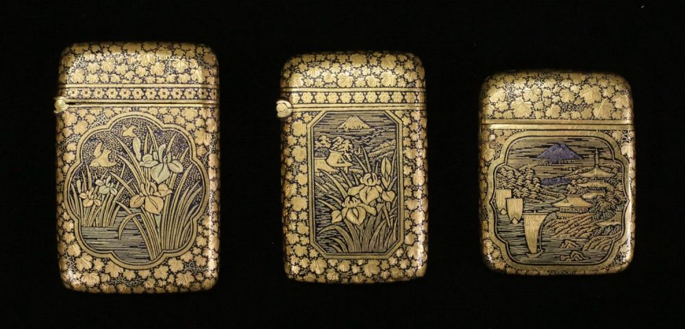 Lot 161: 3 Japanese Damascene Match Safes