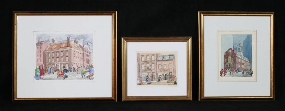 Lot 194: Patricia M. Sprouls 3 Watercolor, Pen & Ink
