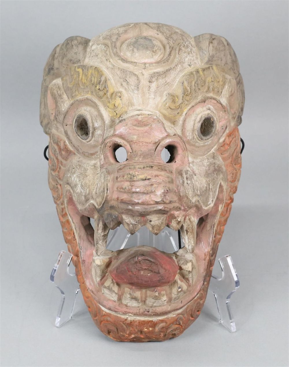 Lot 236: Tibetan Carved Wood Mask