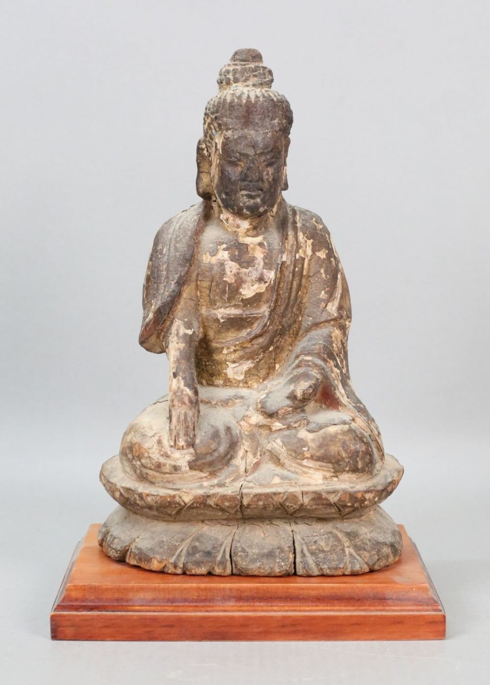 Lot 238: Carved Wood Buddha Figure
