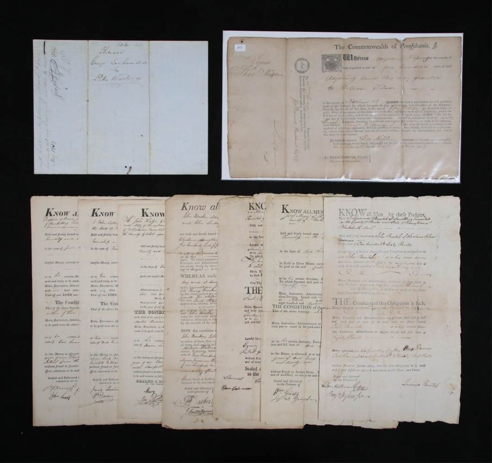Lot 450: Lot of 18th & 19th Century Documents