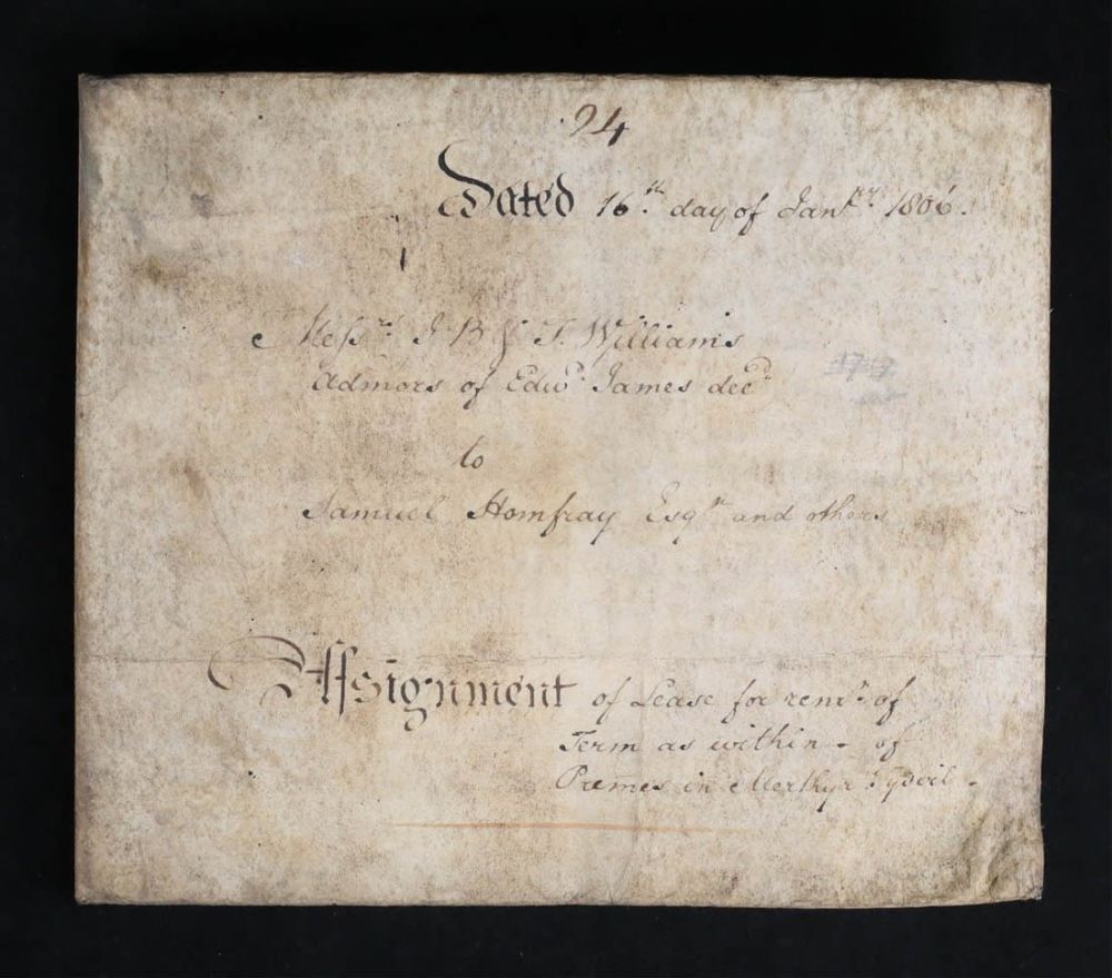Lot 452: 1806 Indenture Williams & Homfray