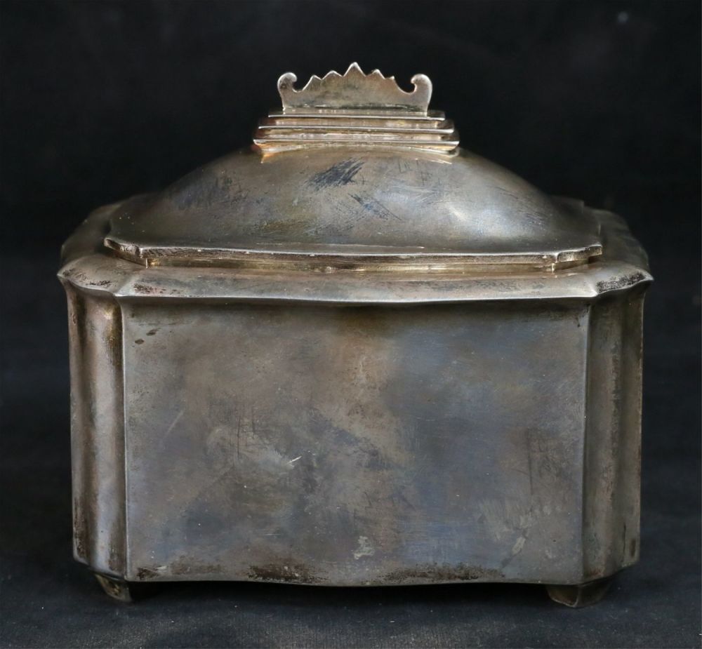Lot 519: Austro-Hungarian 800 Silver Tea Caddy