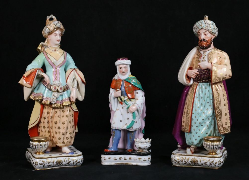 Lot 554: 3 Jacob Petit Style Porcelain Scent Bottles