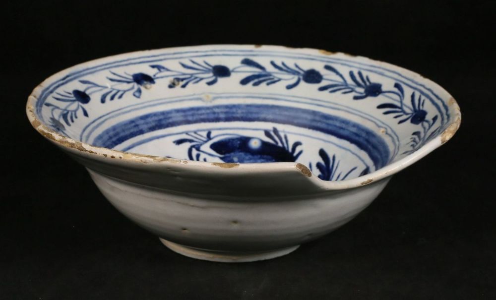 Lot 563: Delft Style Barber's Bowl