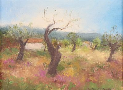 Lot 1 - Jacques Michel Dunoyer Oil on Canvas Landscape
