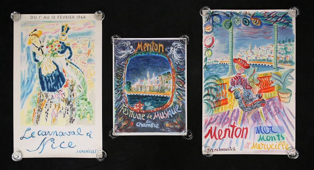 Lot 175: 3 French Travel Posters Terechkovitch & Cavailles