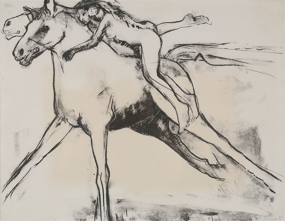 Lot 222: Mary Frank Lithograph Horse