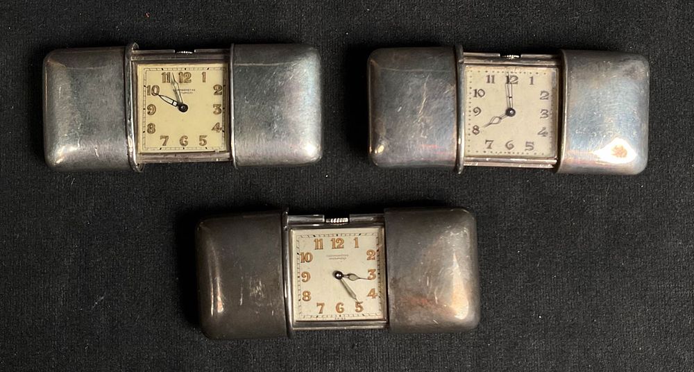 Lot 235: 3 Movado 935 Silver Purse Watches