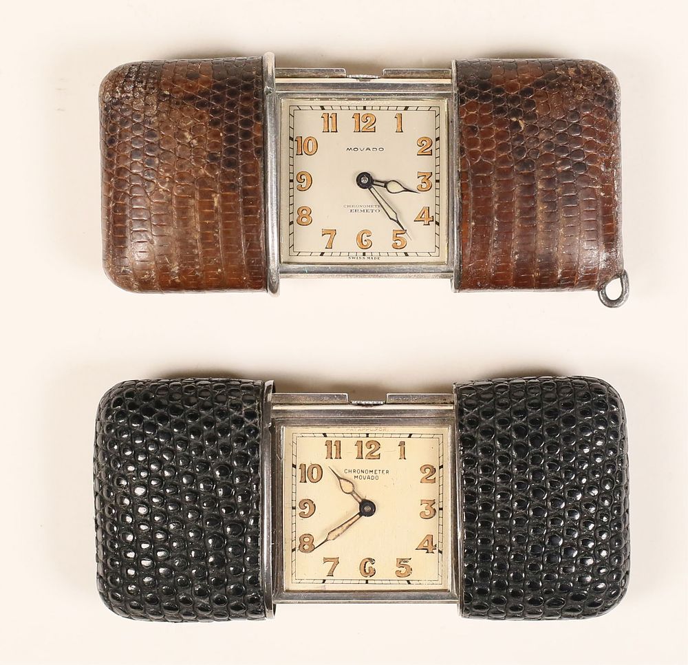 Lot 236: 2 Movado 935 Purse Watches Ermeto & Chronometer