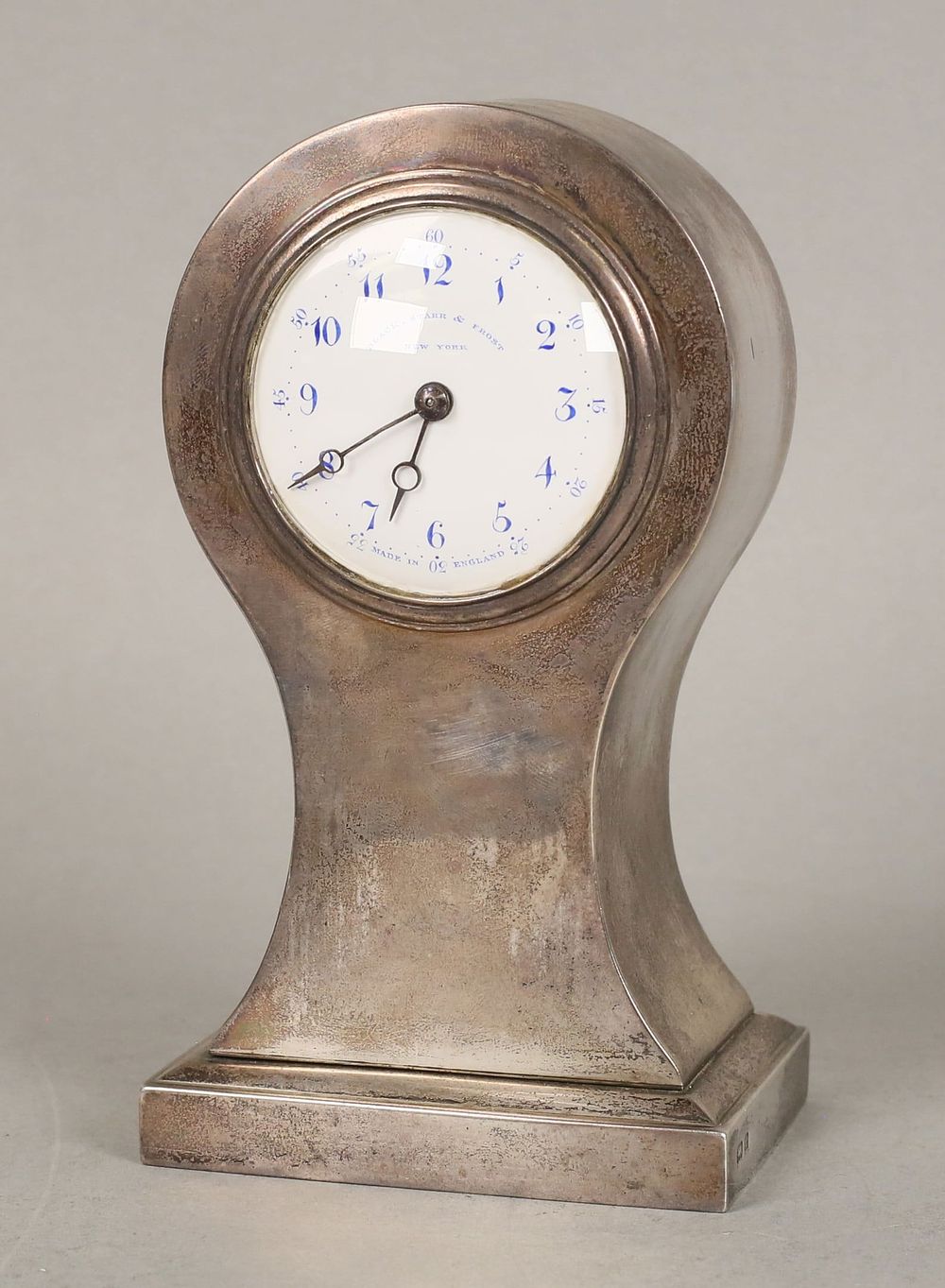 Lot 305: Black Starr & Frost English Sterling Boudoir Clock