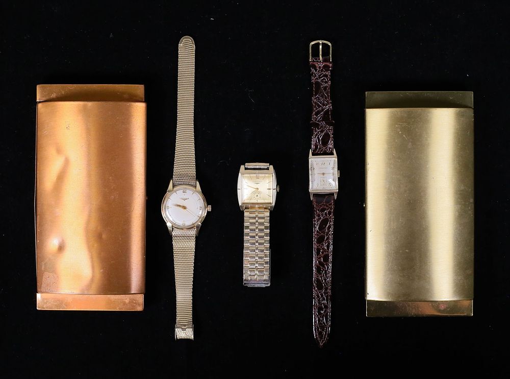 Lot 342: 3 Longines 10k Rolled Gold / Gold Filled Watches