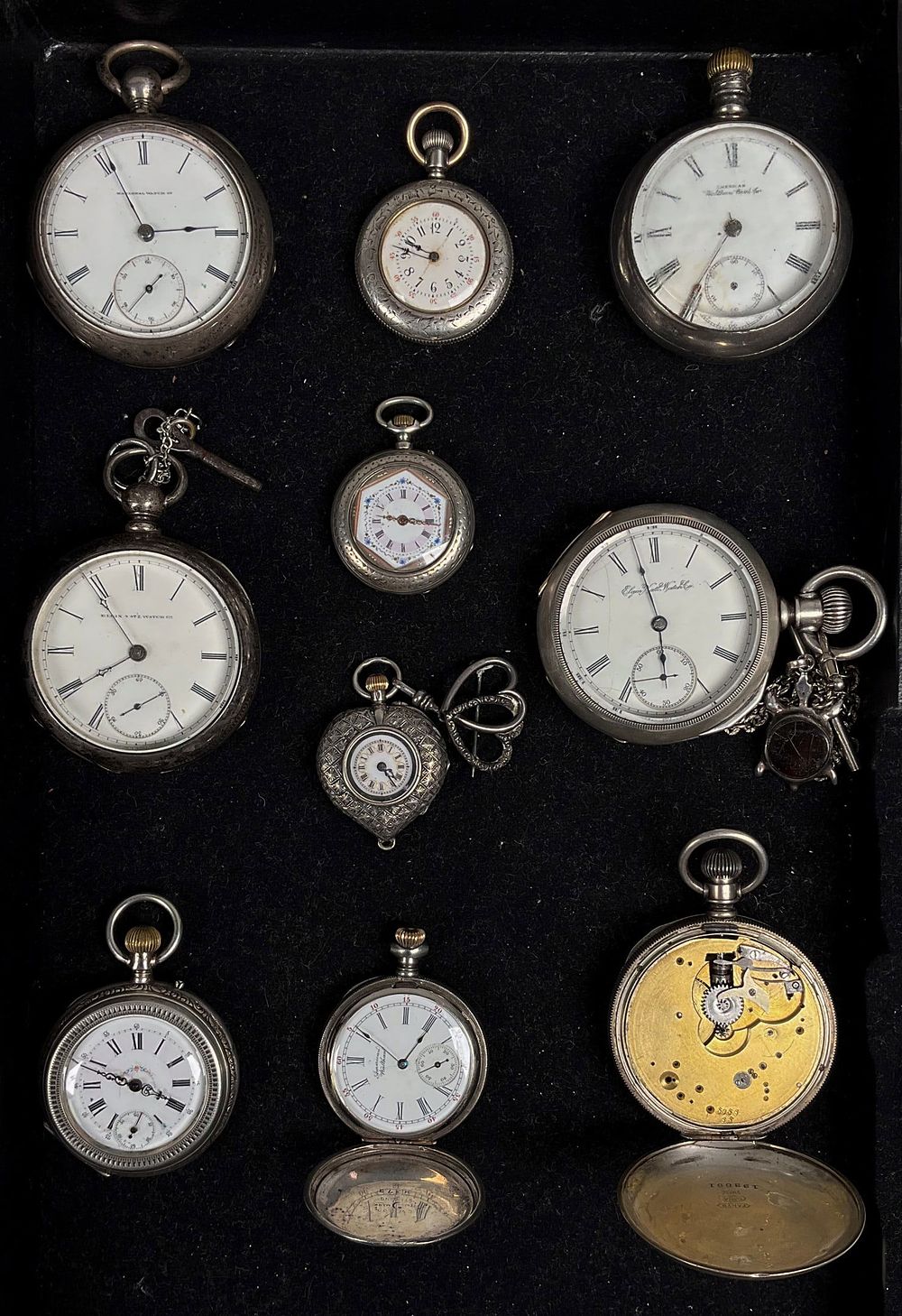Lot 378: 10 Coin & Other Silver Pocket Watches