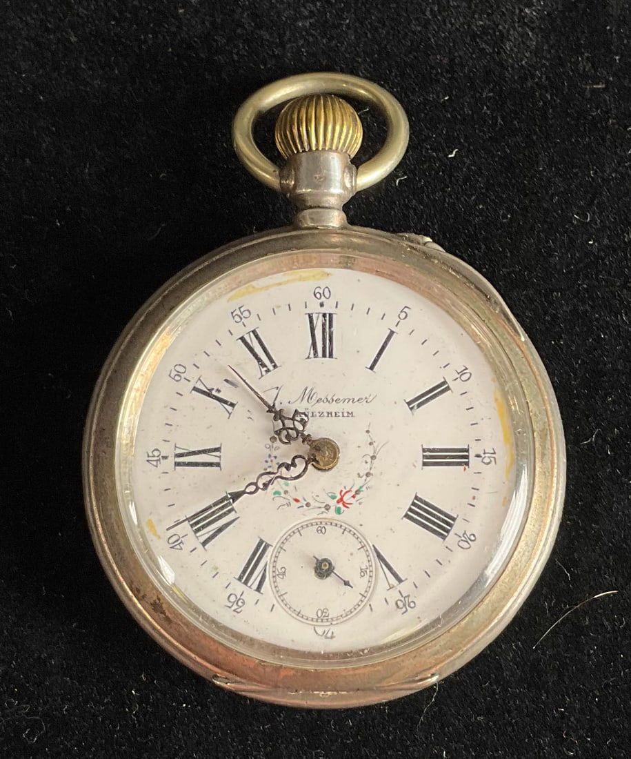 Lot 379: Messemer 800 Silver Pocket Watch