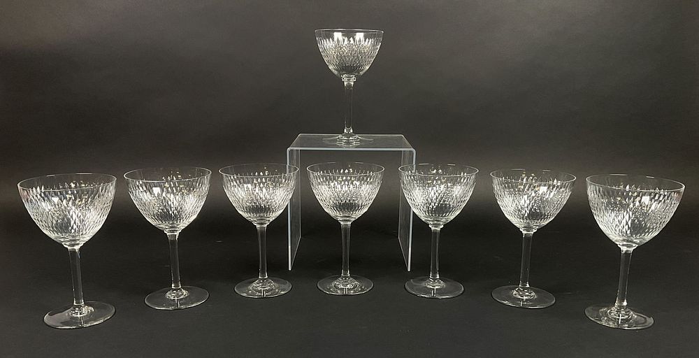 Lot 173: 8 Baccarat Paris Crystal Water Goblets