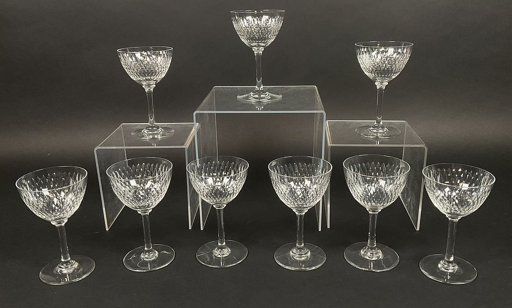 Lot 176: 9 Baccarat Paris Crystal Port Wines