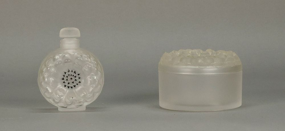 Lot 181: 2 Pieces Lalique France Dahlia Perfume & Box