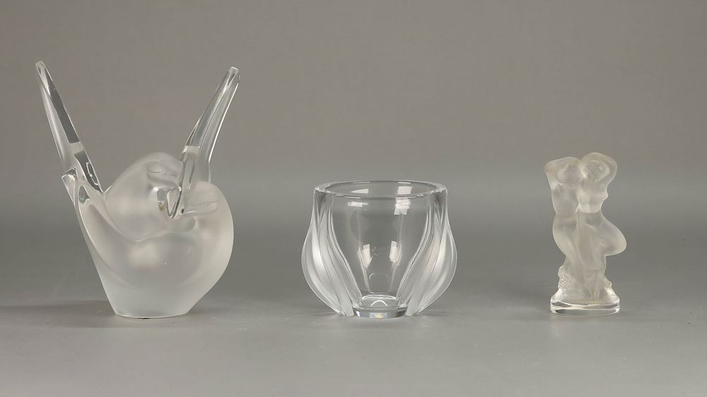 Lot 183: 3 Pieces Lalique France Crystal