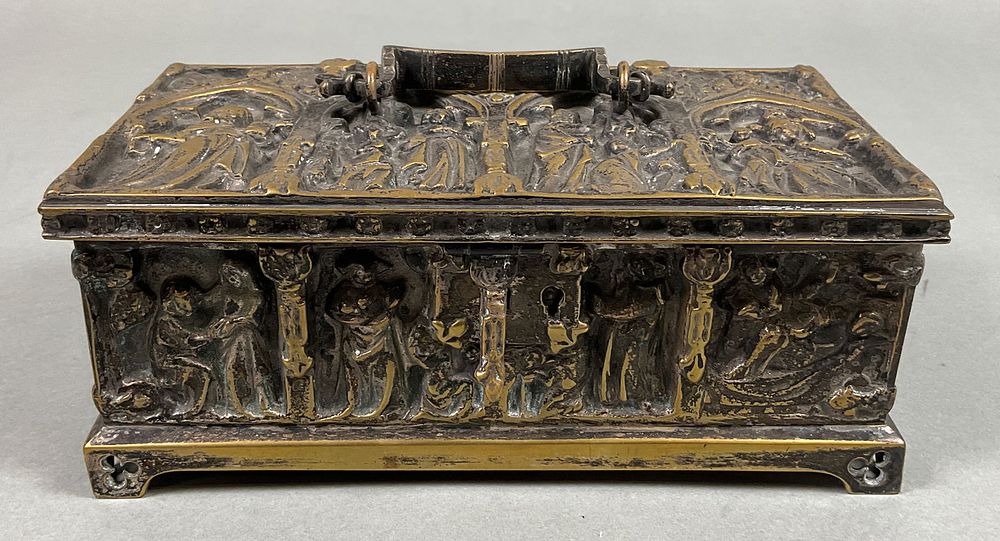 Lot 187: Gilt Bronze Humidor In the Style of Erhard & Sohne