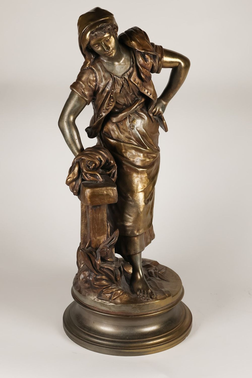 Lot 193: Mathurin Moreau Style Spelter Figure of a Woman