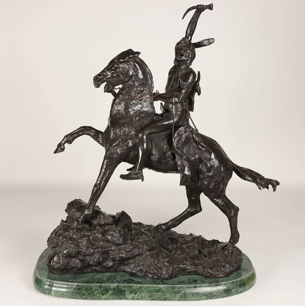 Lot 195: After Frederic Remington Bronze The Scalp